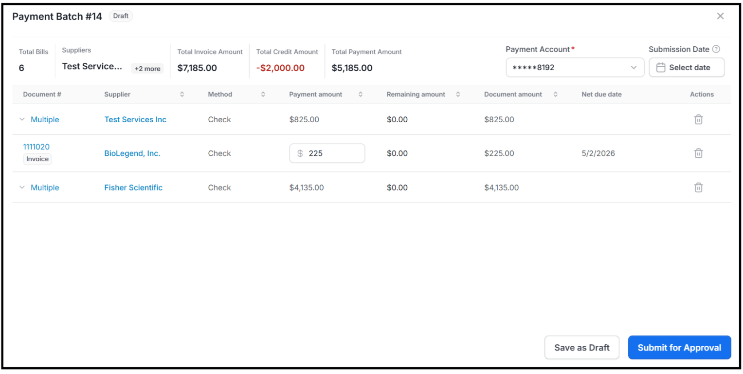 Payments - Submitting a Payment Batch & Push to an ERP System