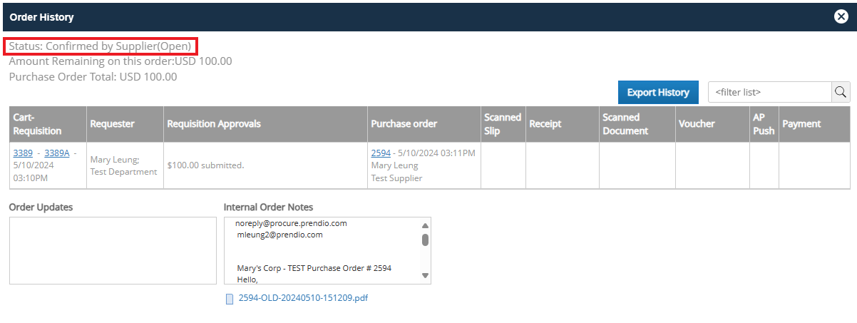 Order Status Explained